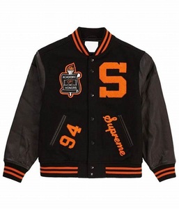 Chaqueta Varsity Personalizada 100% OEM para Hombre, para Invierno y Otoño, Bordada y de Talla Grande, con Mangas de Cuero PU - Product Image 6