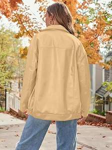 Vestes bomber en cuir de vache véritable pour femmes, taille XL, couleur kaki, de haute qualité, écologiques, vente en gros, logo personnalisé OEM - Product Image 4