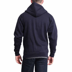 Sweat à capuche zippé en coton 100% pour hommes, sweat-shirt d'hiver imprimé de logo personnalisé, style décontracté à motif solide, teint uni de haute qualité - Product Image 6