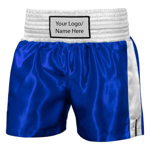 Short de boxe Muay Thai à séchage rapide avec logo brodé personnalisé, extensible, respirant, 100% polyester, arts martiaux, short Muay - Product Image 2