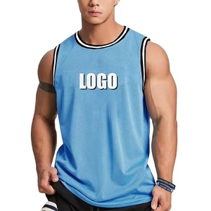 Camisetas sin Mangas Deportivas OEM, Ropa Deportiva Activa, para Correr, Fisicoculturismo, Baloncesto, Malla Transpirable, Personalizadas, para Gimnasio, para Hombre - Product Image 1