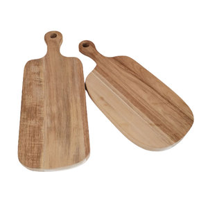 Planche à découper en bois de forme rectangulaire, bois naturel, bloc de découpe pour la cuisine, usage domestique - Product Image 4
