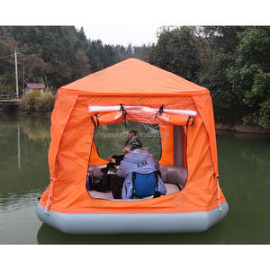 Tente flottante gonflable à eau en gros tente de radeau durable abri de radeau d'île flottante pour le camping en plein air et la relaxation - Product Image 1