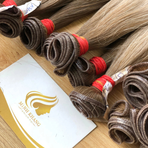 Russe Invisible Genius Super Double Peau Trame Extensions 100% Non Transformés Réel Brut Vierge Remy Cheveux Main Attaché Style Droit - Product Image 1