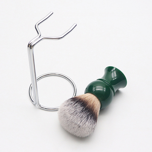 Juego de brochas de afeitar sintéticas clásicas para hombres con soporte de acero inoxidable para depilación - Product Image 3