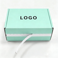 Boîte en carton ondulé E-flute, petite boîte d'emballage en papier kraft, boîte à courrier cadeau noire personnalisée en gros