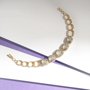 Pulsera de Diamantes Polki, el Sueño del Minimalista, Elegante Pulsera de Diamantes Sin Tallar Hecha a Mano con un Toque de Lujo Sutil - Product Image 1