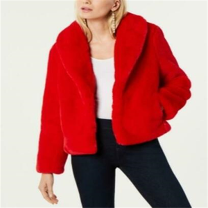 INC International Concepts Cappotto Reversibile in Ecopelliccia da Donna, Rosso, Taglia Media, Lunghezza Corta, Parka Imbottito in Cotone con Cerniera in Lana - Product Image 1