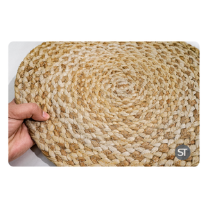 Napperons en jute tressé rond naturel pour table à manger Tapis de vaisselle tissé écologique pour cuisine rustique et décoration intérieure - Product Image 5