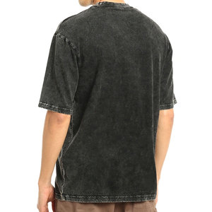 Camiseta Vintage lavada con ácido de gran tamaño de alta calidad para hombre, ropa de calle de algodón personalizada, camiseta superior fabricada con logotipo de calor, personalizador - Product Image 3
