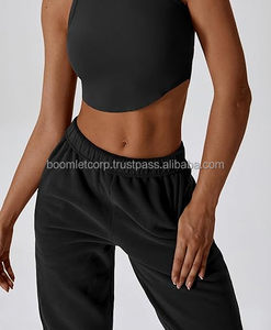 Direct Factory Women's Winter High Quality Breathable Quick Dry Polyester/Cotton Loose Flared Elastic Waist Baggy Jogger <b>Trouser</b> - Product Image 5