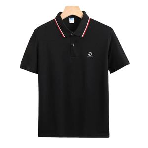 Polo para hombre sencillo con logotipo bordado personalizado de golf informal liso de alta calidad al por mayor - Product Image 3