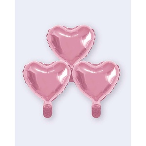 Palloncini in Foil a Forma di Cuore Rosa per Feste, 10 Pollici, Confezione da 12 Pezzi - Product Image 1