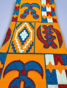 Tissu Jacquard en coton tribal marocain traditionnel de qualité supérieure 100 coton 470 GSM Textile de conception ethnique multicolore - Product Image 5