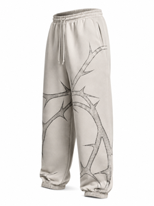 Custom Men Graphic Sweatpants Oversized Streetwear Joggers Cotton Fleece Track <b>Pants</b> - Product Image 3