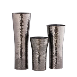 Jarrón de Aluminio Plateado con Patrón Grabado Elegante, Urna Metálica Altamente Detallada, Decoración de Estilo Europeo de Lujo, Jarrón Decorativo Residencial de Alta Gama - Product Image 5