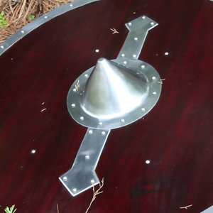 Bouclier de combat Viking Legacy Bouclier rond en bois fonctionnel fabriqué à la main par l'artisanat calvin - Product Image 5