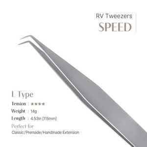 Pince à cils en forme de L Speed RV pour une préhension et un retrait pratiques - Product Image 2