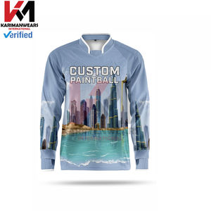 Camiseta de tela de secado rápido transpirable y duradera con estampado personalizado, ropa de equipo para deportes al aire libre, jugadores de Paintball, totalmente sublimada, personalizada - Product Image 2