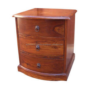 Sofa <b>Side</b> <b>Table</b> Storage No Assembly Required Nightstand 3 Drawers Vintage Wood Bedside <b>Narrow</b> Accent <b>Tables</b> Living Room Bedroom - Product Image 4