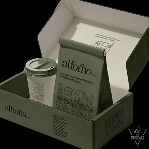 Elegante personalizado impreso Flocons Avoine Nut Biscuit Perfume Green Mailer Packaging Essentials Carpetas pequeñas para suministros de bienestar - Product Image 3