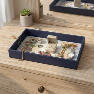 Bandeja de Servir Rectangular de Madera MDF Impresa, Fácil de Limpiar, Calidad Premium con Borde Azulado, Bandeja Decorativa de Madera - Product Image 3