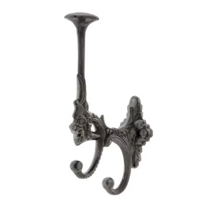 <b>Black</b> Iron Wall <b>Hooks</b> Mounted Coat <b>Hook</b> for Home Farmhouse Coats Bags Hats Towels Use - Product Image 1