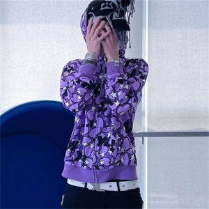Streetwear French Terry Cotton Eco-Friendly <b>Waterproof</b> Winter Sun Faded Vintage Zip Washed Custom Distressed <b>Hoodies</b> Men - Product Image 2