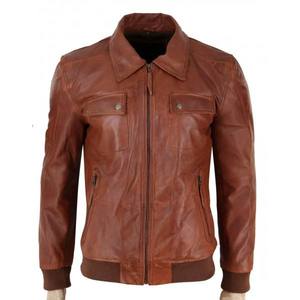 High Quality New Arrival 2026 Breathable Customized Design Bomber Leather <b>Jacket</b> For <b>Men</b> Top Quality Fashionable New Style - Product Image 4