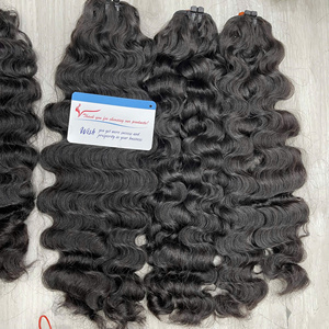 NOUVEAU PRODUIT!! Extensions humaines vietnamiennes Cheveux birmans bouclés Trame de cheveux Extensions de cheveux doublement étirés - Product Image 3