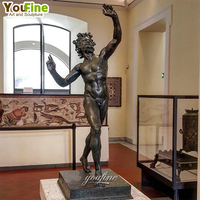 YOUFINE Statue de faon dansant de Pompée en bronze, sculpture d'art classique en métal célèbre