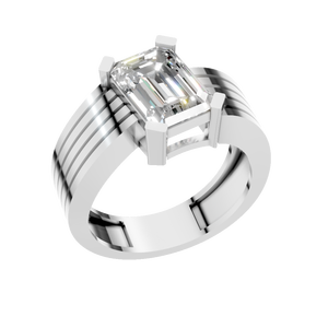 Anillo de Compromiso Solitario de Oro de 14K con Diamante de Corte Esmeralda de 3 Quilates, Engaste de Garra, Certificado IGI, Joyería de Fiesta, Venta al por Mayor de Fábrica - Product Image 1