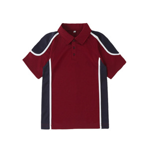 Customize 100%Polyester Dry-Fit Polo Shirt Short Sleeve 180g <b>Patchwork</b> Color Blocking Kids School Uniform Polo T-shirt for men - Product Image 5
