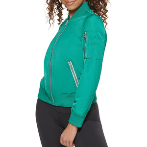 แจ็กเก็ตบอมเบอร์ขนสัตว์สำหรับผู้หญิงแจ็กเก็ตผ้าวูลทรงเข้ารูปปกตั้ง - Product Image 2