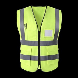 Wholesale High Vis 100% polyester Knitting Fabric Construction Working Vest <b>Roadway</b> <b>Safety</b> Jacket High Visibility <b>Safety</b> Vest - Product Image 2