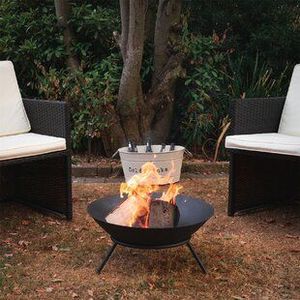 Foyer extérieur avec bol en fer solide et base vintage classique conçue pour les expériences nocturnes en famille dans le jardin - Product Image 6