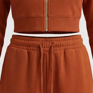 ชุดเซ็ตเสื้อฮู้ดครอปแบบซิป สไตล์วินเทจ ลวดลายย้อมสีแบบแอซิด พร้อมกางเกงขายาวทรงจ็อกเกอร์  ผ้าหนา  สามารถปรับแต่งสีได้ - Product Image 5