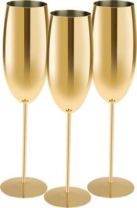 Copas de Champán de Acero Inoxidable 304 de Alta Calidad, Copas Altas con Forma de Bombilla, Resistentes a los Golpes, Copas de Vino Tinto - Product Image 5