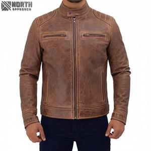 Nouveau style vestes en cuir chaudes d'hiver pour hommes veste à manches longues confortable et élégante de haute qualité personnalisée de couleur bleue pour hommes - Product Image 1