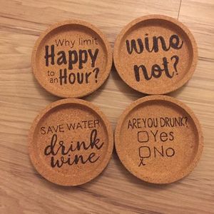 Round Shaped Natural Coaster Coffee <b>placemat</b> Custom Printed American Trend Long Lasting <b>Wood</b> Coaster Set Low Factory prices - Product Image 4