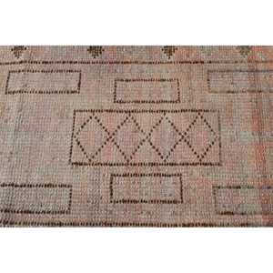 Tapis turc vintage, tapis Herki 2,5x9,5 pieds, tapis oriental brun rose - Product Image 5