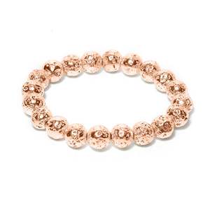 NOVAMART Fine Arihant <b>Gems</b> Unisex <b>Bracelet</b> Rose Gold Lava <b>Stone</b> Ball Astrological for Reiki Yoga Healing and Distance Charm Whol - Product Image 2