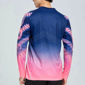 Diseña tu propia camiseta de fútbol Goal Keeper de sublimación con equipo personalizado de poliéster 100% de alta calidad pedidos a granel hechos en Pakistán - Product Image 3