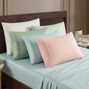 Taie d'oreiller en soie 100% premium (50x70 cm) avec un élégant détail plissé - Literie anti-âge et soin des cheveux - Product Image 2