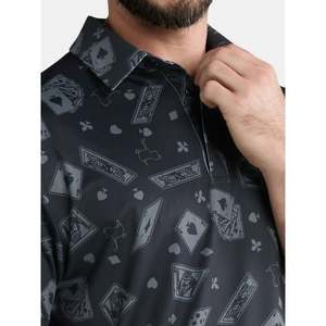 Polo chemises personnalisées décontracté Slim Fit basique conçu coton américain décontracté Simple semi-fermeture éclair à la mode marque haut à manches courtes - Product Image 2