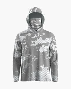 Sudadera con capucha de pesca de rendimiento de poliéster de secado rápido con impresión por sublimación de alta calidad OEM 2025 Upf 50 camisa de pesca con capucha deportiva - Product Image 3