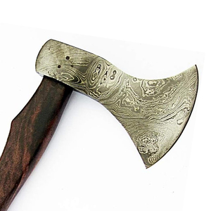 Haches de haute qualité avec fourreau en cuir et manche ergonomique pour le travail du bois professionnel, style traditionnel, haches en acier damas - Product Image 3