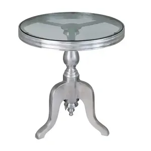Table console centrale classique élégante faite à la main Table d'appoint en métal aluminium de qualité supérieure pour meubles de maison d'Inde - Product Image 3