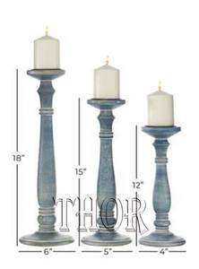 Ensemble de 3 bougeoirs en bois, idéal pour les bougies LED et les cadeaux de mariage, maison, Spa, aromathérapie Reiki - Product Image 5