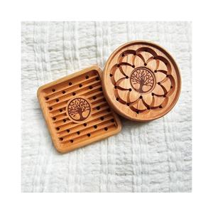 Porte-savon en bambou fait main de luxe pour lavabo de salle de bain, écologique, antidérapant, pour les salles de bain de spa, d'hôtel et de villégiature - Product Image 3